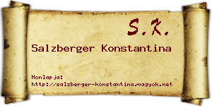 Salzberger Konstantina névjegykártya